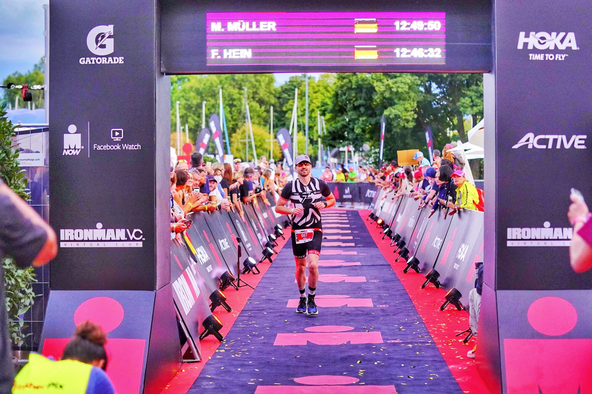 Max Run finish line 1 Ironman Switzerland